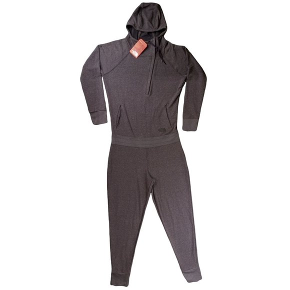 The North Face Pants - The North Face Ebenezer One Piece Body Jumpsuit Hood Black Heather Women's Large